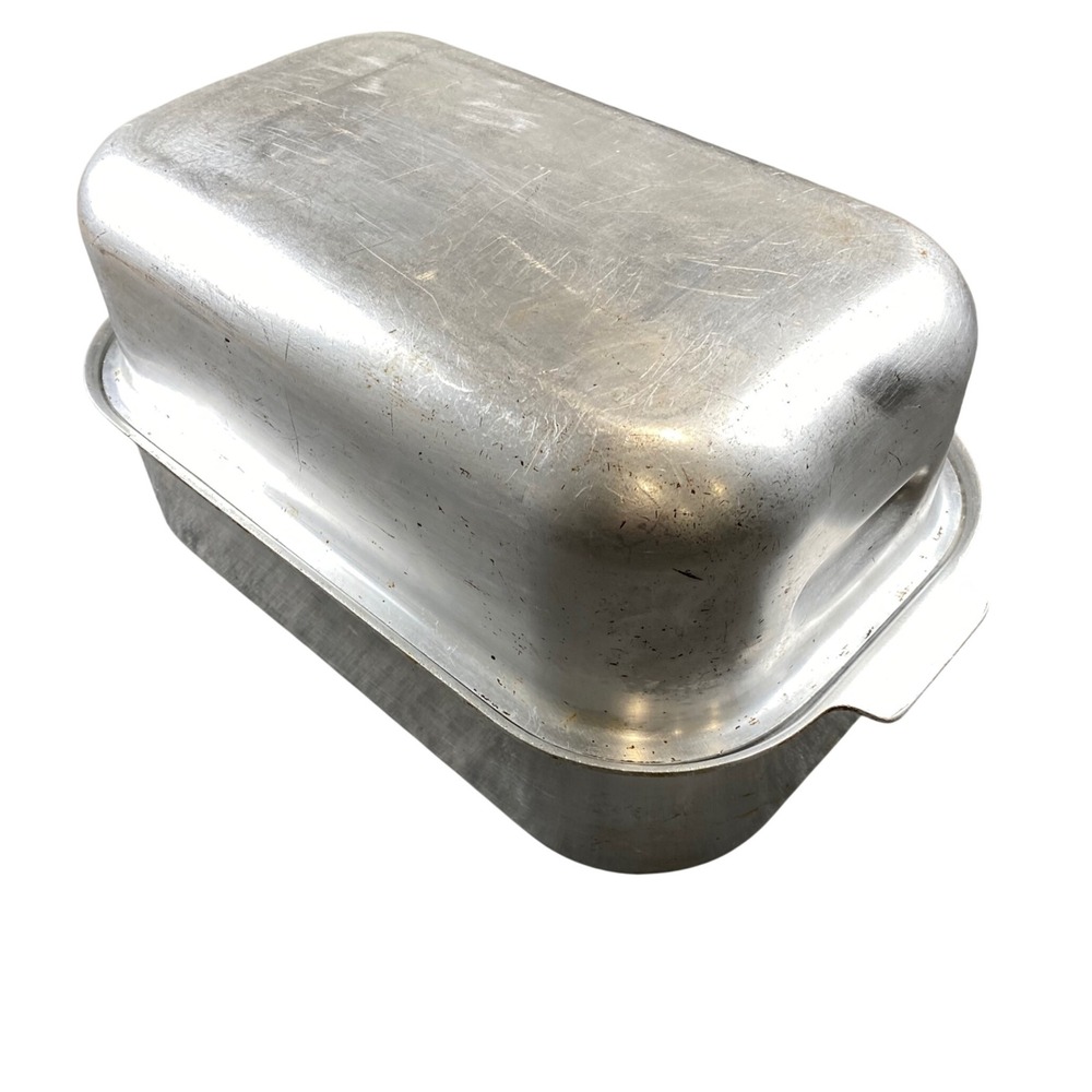 Vintage Kitchen Craft Aluminum Roast Oven Roaster 1940s 1950s USA 18.75 Inch